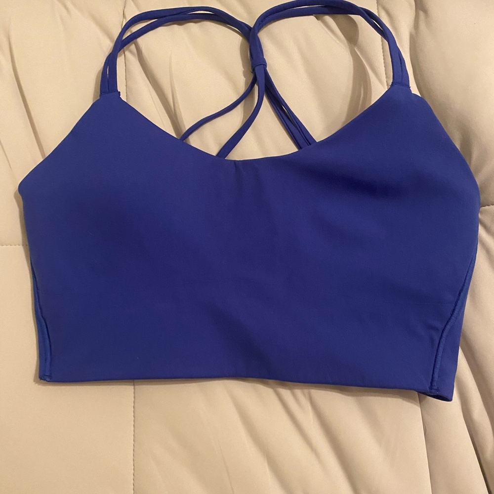 ASRV Royal Blue Strappy Sports Bra